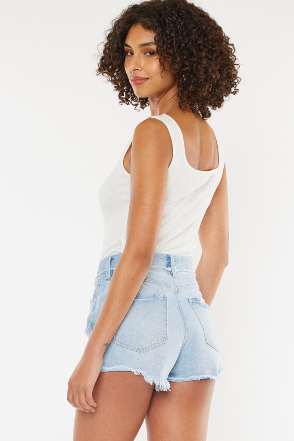 Haus Distressed Denim Shorts