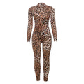 See Through Leopard Jumpsuit : With Skinny Stretch