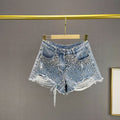 Haus Rhinestone Denim Shorts